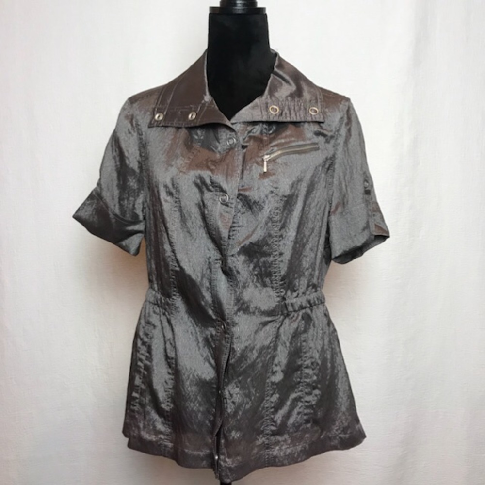 Chico’s Woven Wanda Blouse in Mochachino